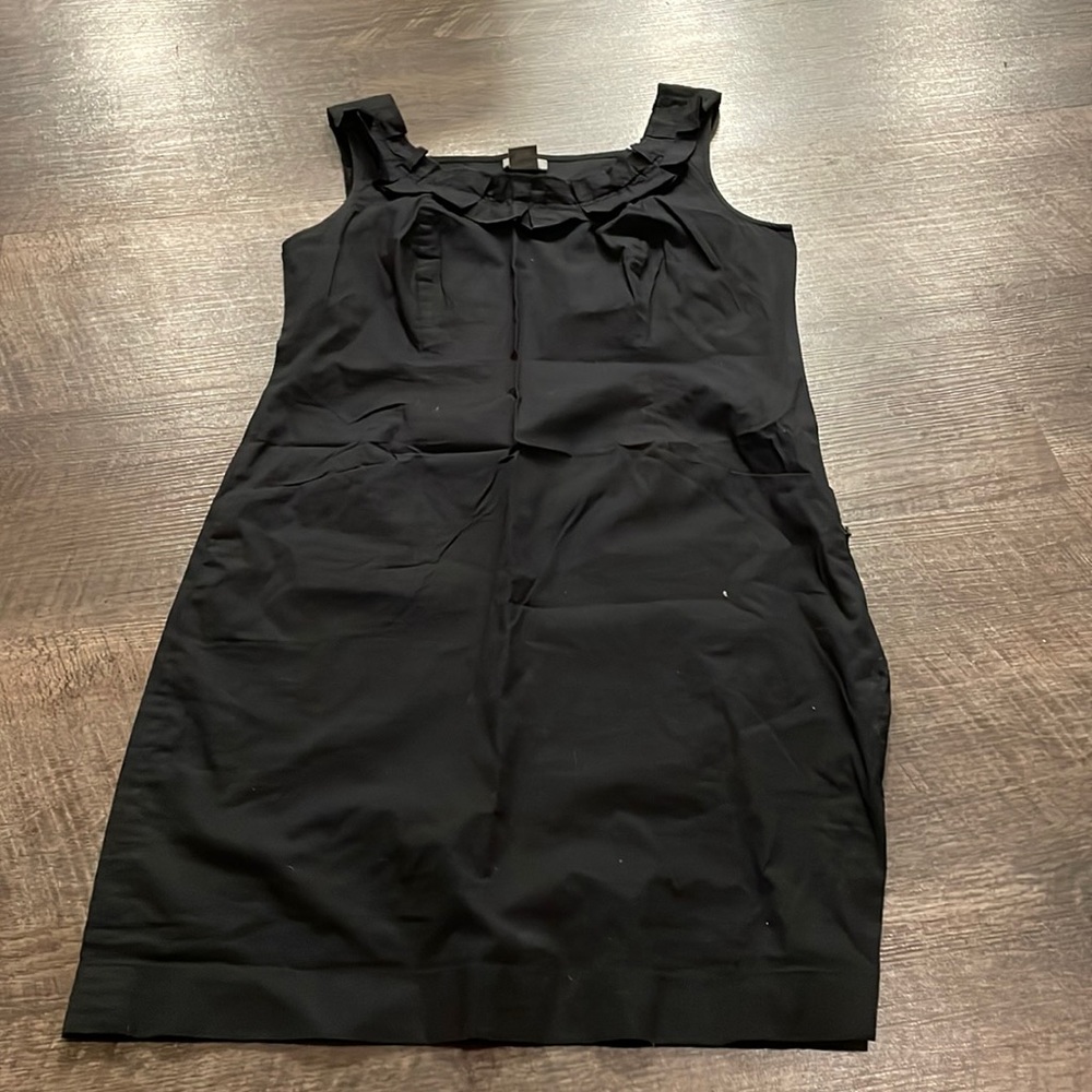 ann taylor ruffle neckline dress
